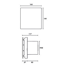 Vent-Axia 446658B 100mm (4") Axial Bathroom Extractor Fan White 240V