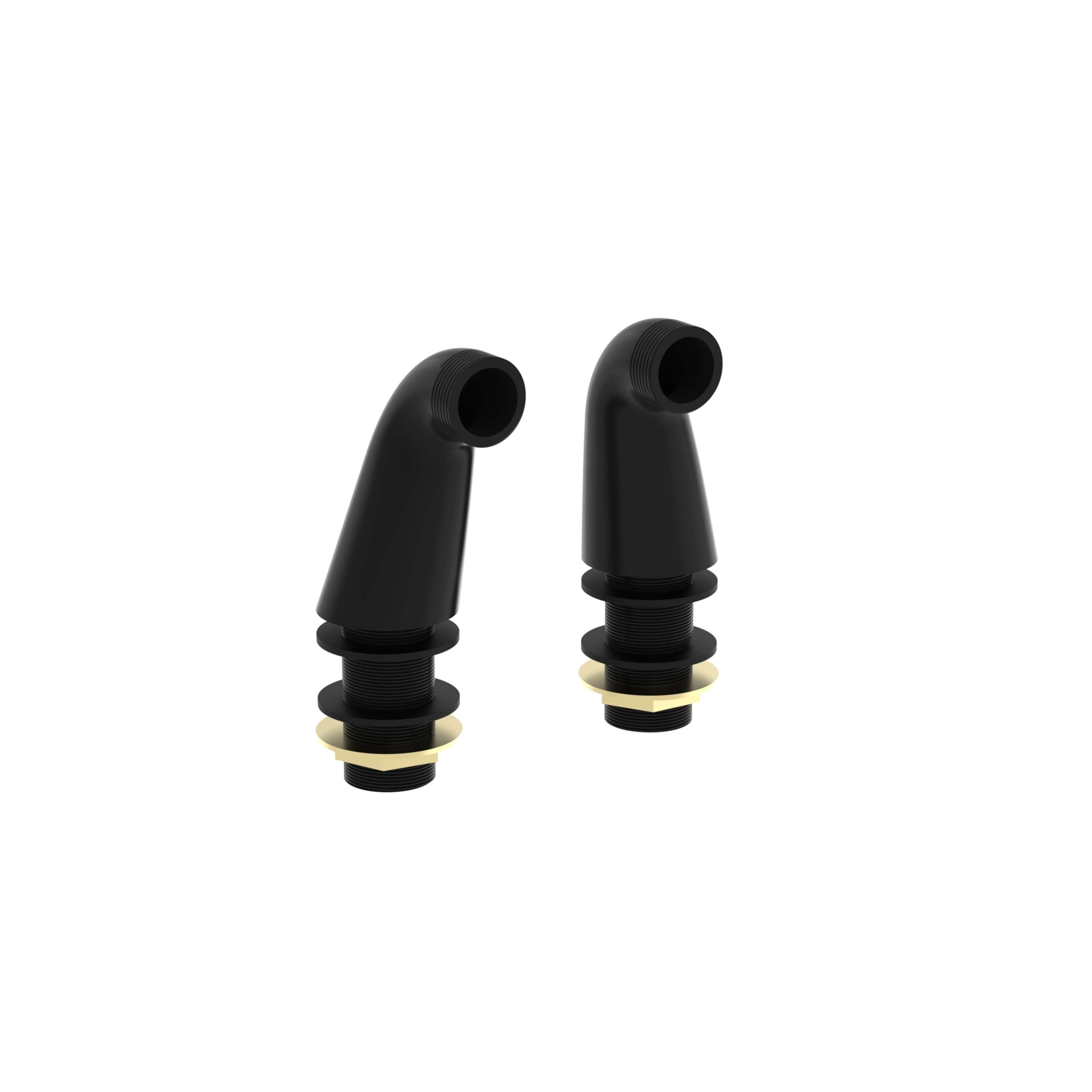 COS leg set for thermostatic bath shower mixer in black, ideal for stylish bathroom renovation in London.