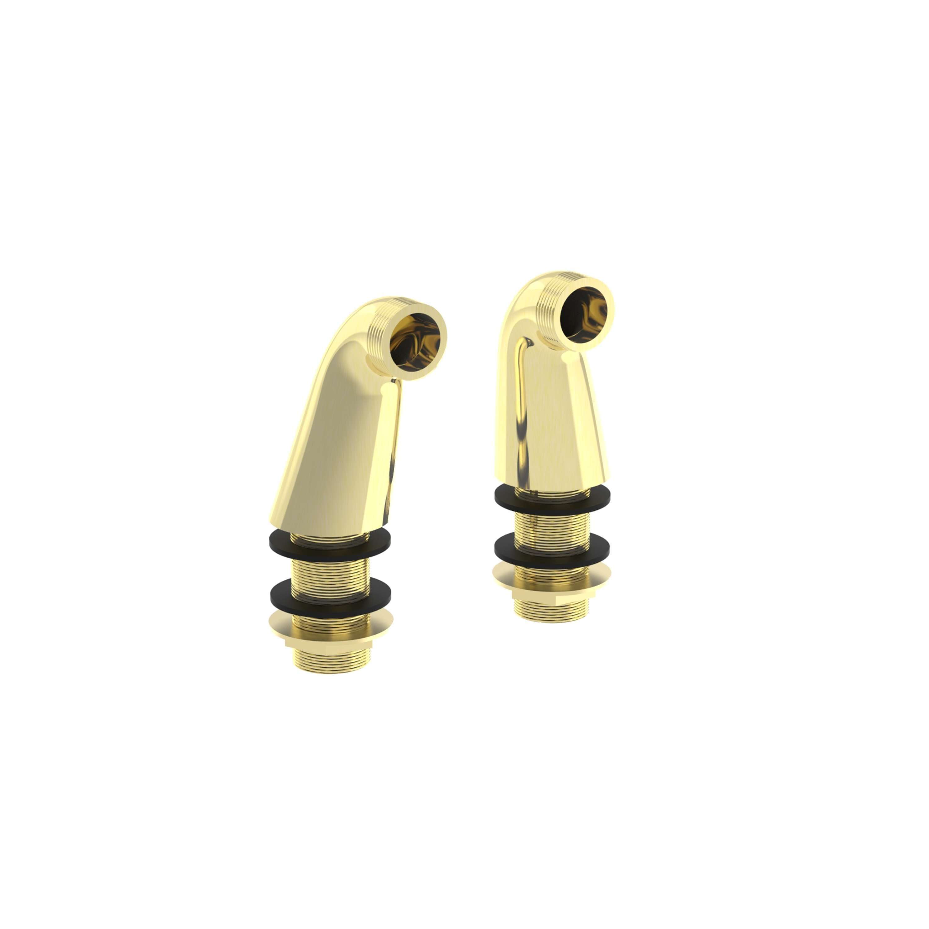 COS leg set for thermostatic bath shower mixer in gold finish, ideal for stylish bathroom renovation.